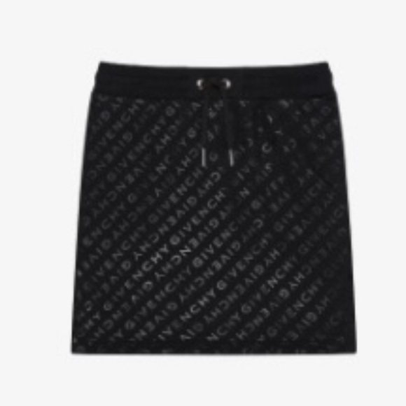 Givenchy Black A-Line Mini Skirt with Tie Front - Picture 1 of 1